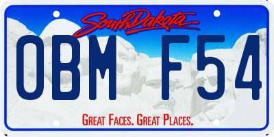 SD license plate 0BMF54