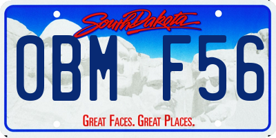 SD license plate 0BMF56