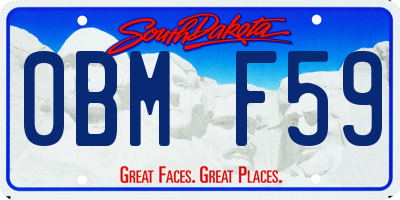 SD license plate 0BMF59