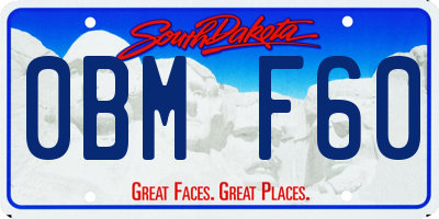 SD license plate 0BMF60