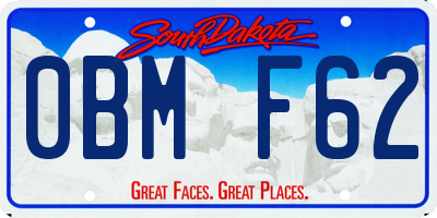 SD license plate 0BMF62