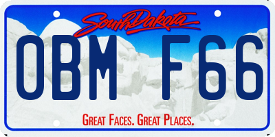 SD license plate 0BMF66