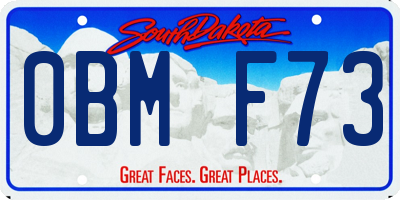 SD license plate 0BMF73
