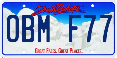 SD license plate 0BMF77