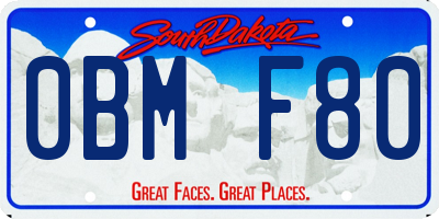SD license plate 0BMF80