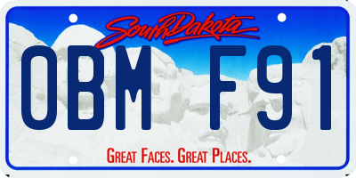 SD license plate 0BMF91