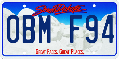 SD license plate 0BMF94