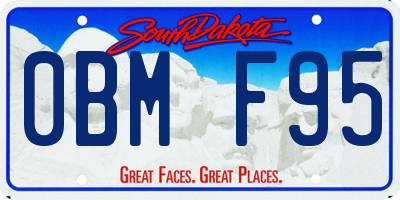 SD license plate 0BMF95