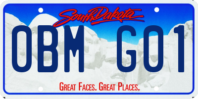 SD license plate 0BMG01