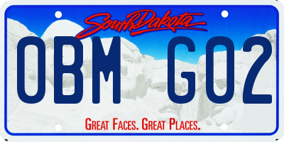 SD license plate 0BMG02