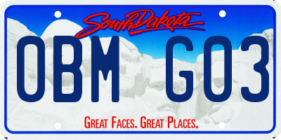 SD license plate 0BMG03