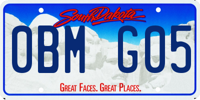 SD license plate 0BMG05