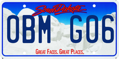 SD license plate 0BMG06