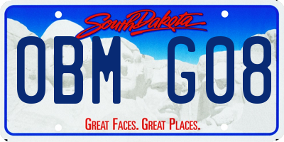 SD license plate 0BMG08