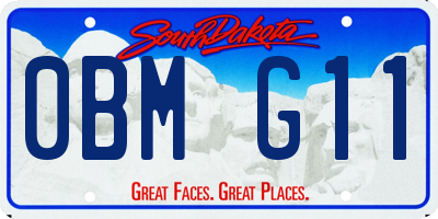 SD license plate 0BMG11