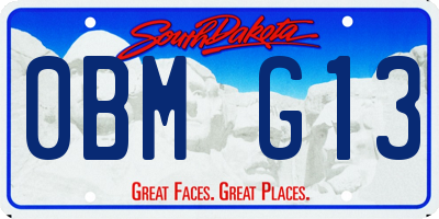 SD license plate 0BMG13