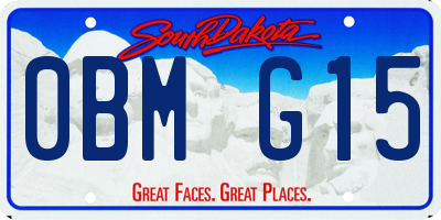 SD license plate 0BMG15