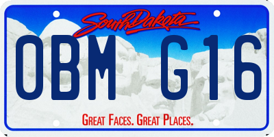 SD license plate 0BMG16