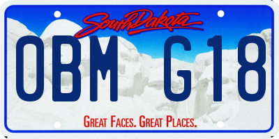 SD license plate 0BMG18