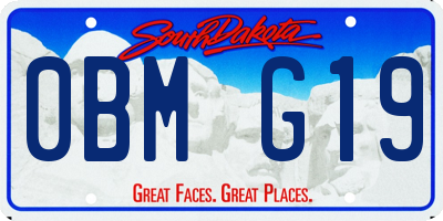 SD license plate 0BMG19