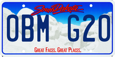SD license plate 0BMG20