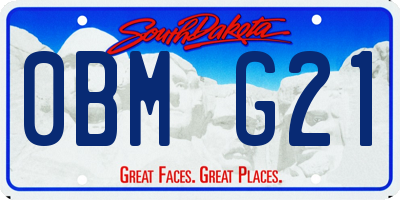 SD license plate 0BMG21