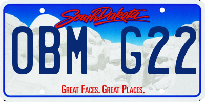 SD license plate 0BMG22