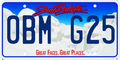 SD license plate 0BMG25