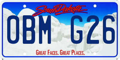 SD license plate 0BMG26