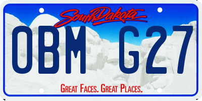 SD license plate 0BMG27