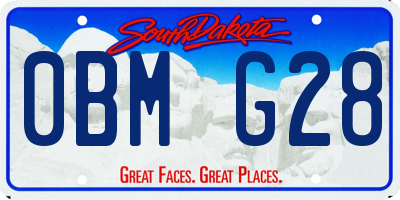 SD license plate 0BMG28