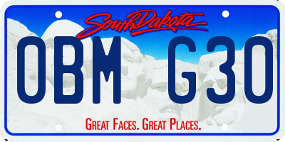 SD license plate 0BMG30