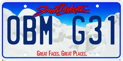 SD license plate 0BMG31