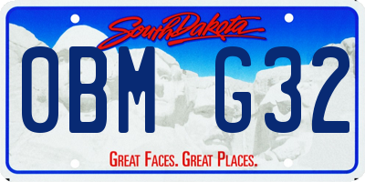 SD license plate 0BMG32