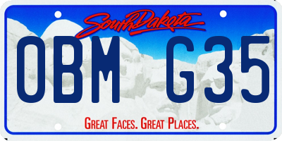 SD license plate 0BMG35