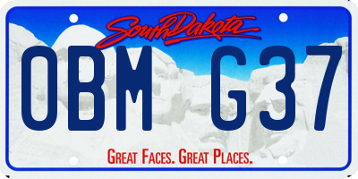 SD license plate 0BMG37