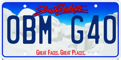 SD license plate 0BMG40