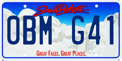 SD license plate 0BMG41