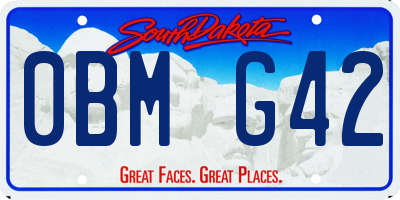 SD license plate 0BMG42