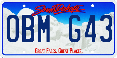 SD license plate 0BMG43