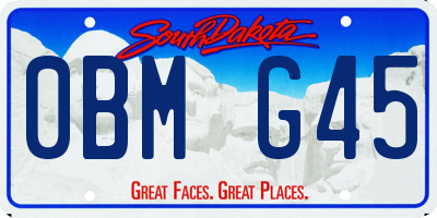 SD license plate 0BMG45