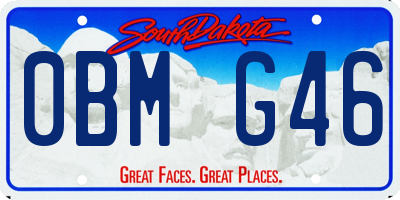 SD license plate 0BMG46