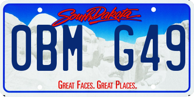 SD license plate 0BMG49
