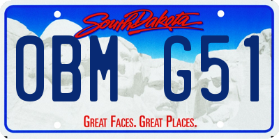 SD license plate 0BMG51