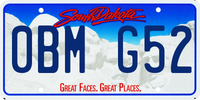 SD license plate 0BMG52
