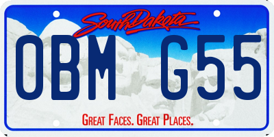 SD license plate 0BMG55