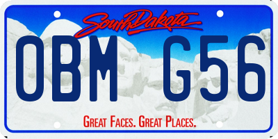 SD license plate 0BMG56