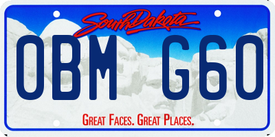SD license plate 0BMG60