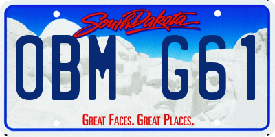 SD license plate 0BMG61