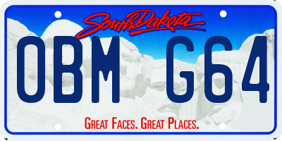 SD license plate 0BMG64